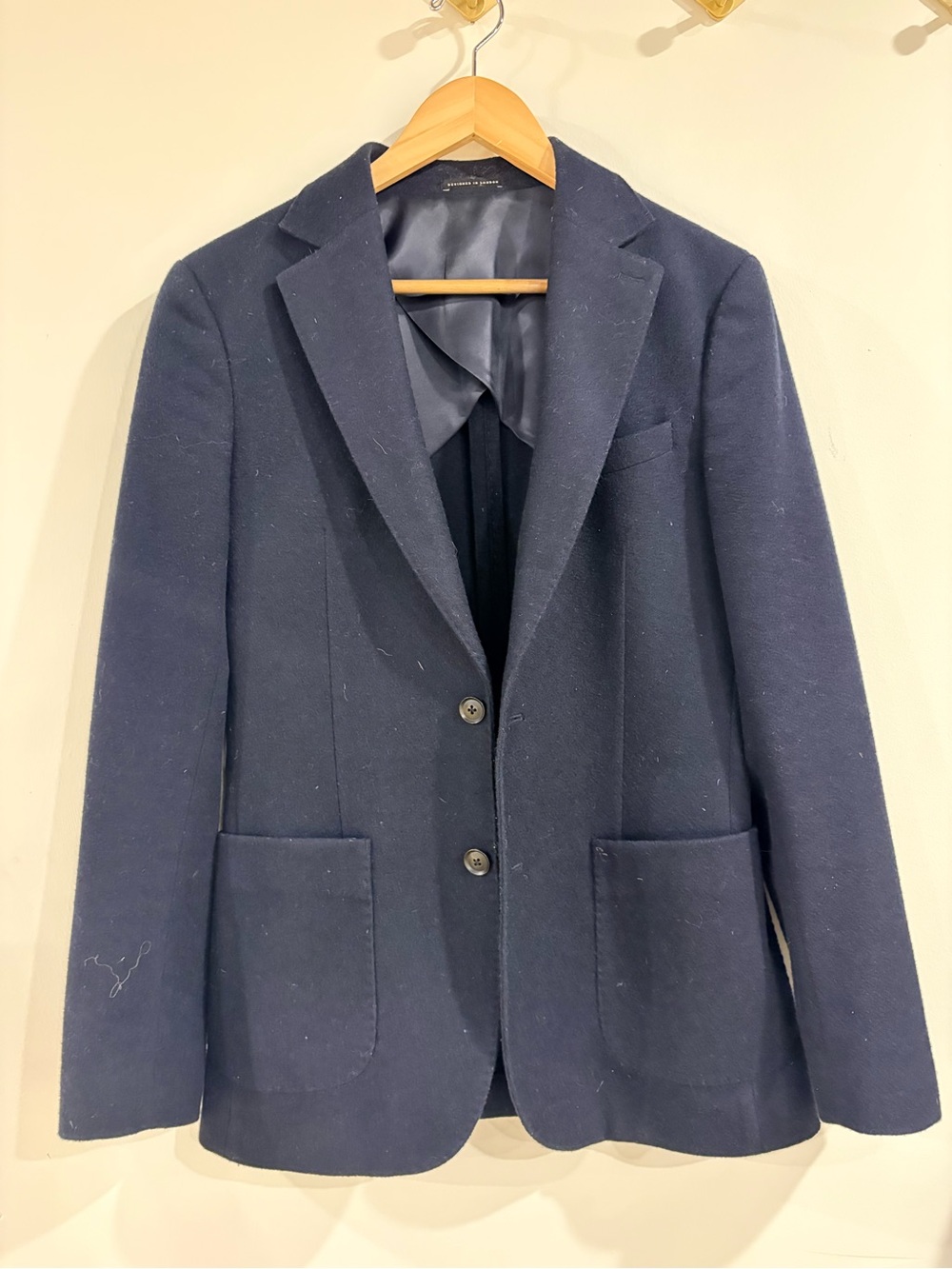 Reiss Navy Two-Button Notch Lapel Blazer